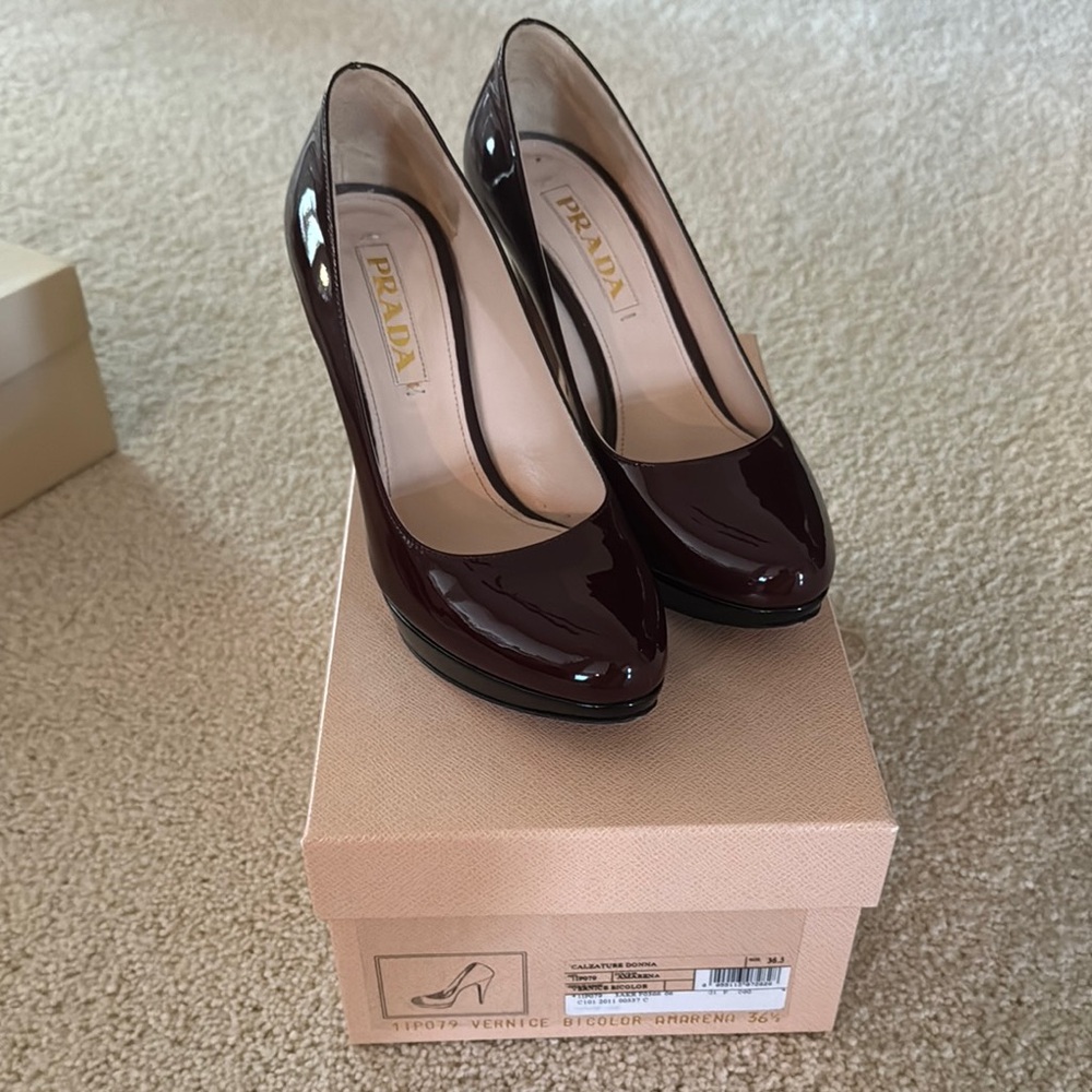 Prada Women's Burgundy Pumps